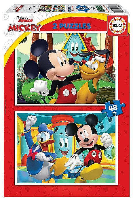 Puzzle 2x48 piese cu Mikey Mouse Fun House Educa 19312 [1]