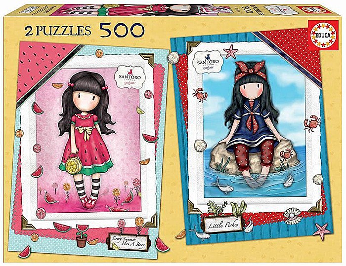 Puzzle 2x500 piese Every Summer Has a Story + Little Fishes 17993 EDUCA [1]