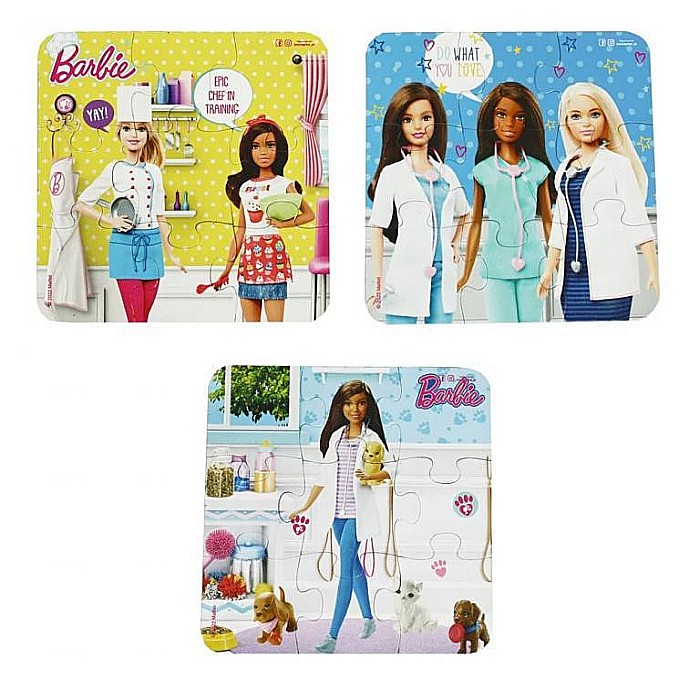 Puzzle 3 x 9 piese Barbie - Profesii [2]