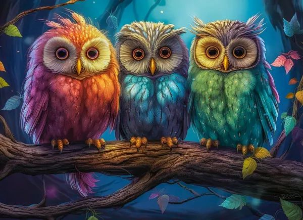 Puzzle 300 piese Three Little Owls 030545 Castorland [2]
