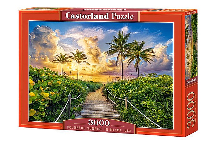 Puzzle 3000 piese Colorful Surise in Miami, USA 300617 Castorland [1]