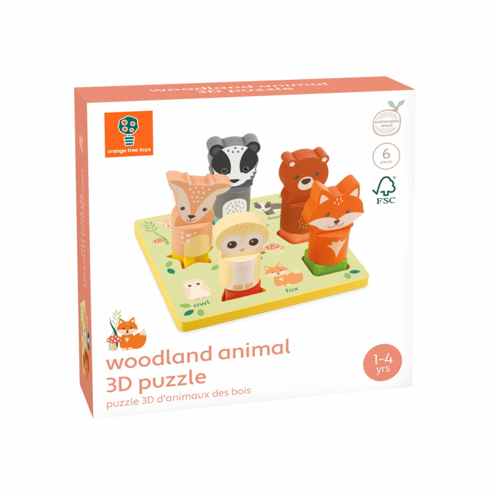 Puzzle 3D cu animale, Orange Tree Toys [5]