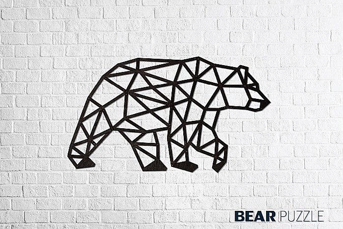 Puzzle 3D Lemn Bear Eco Wood Art [1]