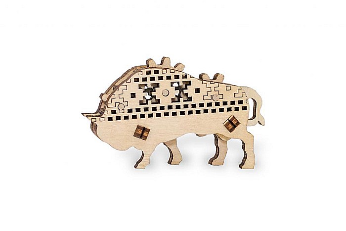Puzzle 3D Lemn Bison Eco Wood Art [1]