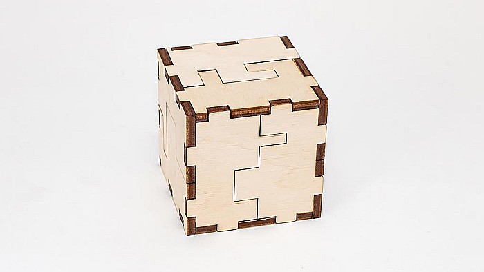 Puzzle 3D Lemn Cube Eco Wood Art [2]