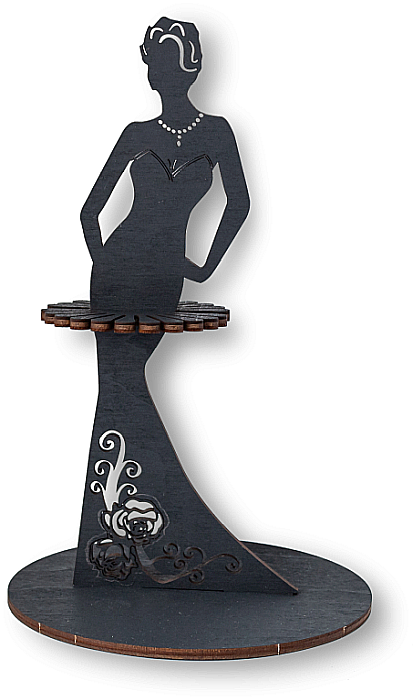 Puzzle 3D Lemn Lady (Black) Eco Wood Art [1]