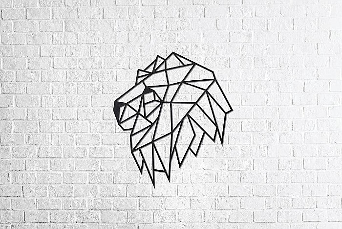 Puzzle 3D Lemn Lion Head Eco Wood Art [2]