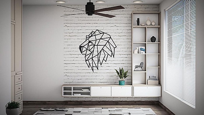 Puzzle 3D Lemn Lion Head Eco Wood Art [3]