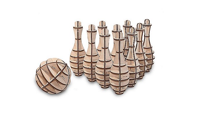 Puzzle 3D Lemn Mini Bowling Eco Wood Art [3]