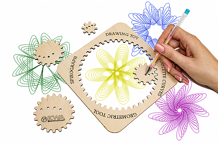 Puzzle 3D Lemn Spirograph Eco Wood Art [2]