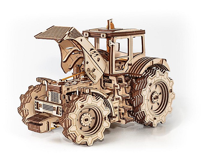 Puzzle 3D Lemn Tractor Eco Wood Art [3]