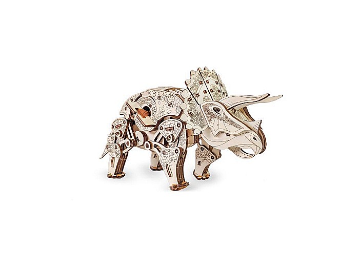 Puzzle 3D Lemn Triceratops Eco Wood Art [2]