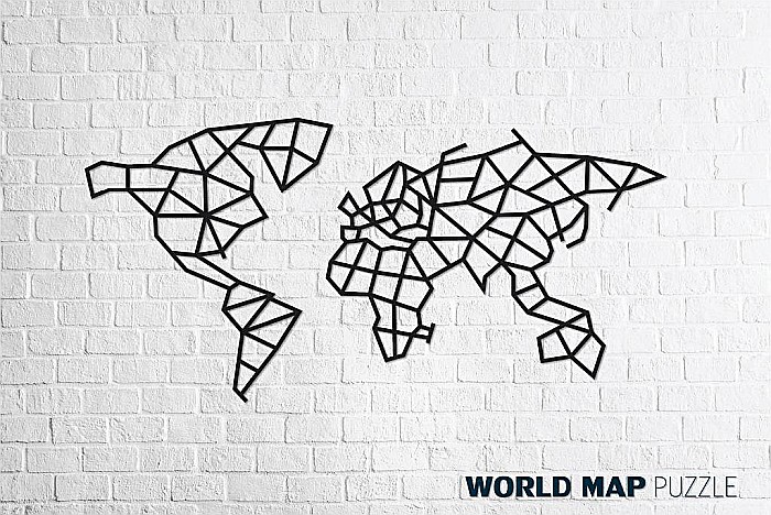 Puzzle 3D Lemn World Map Eco Wood Art [1]