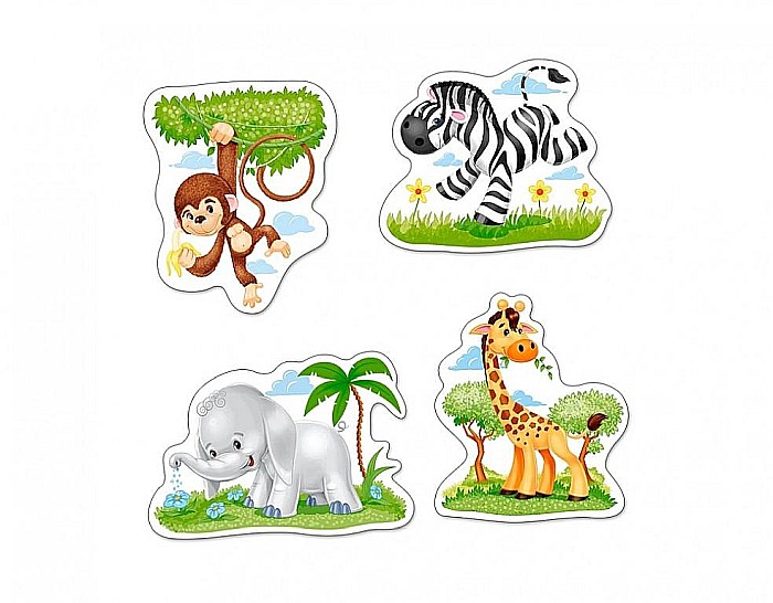 Puzzle 4 in 1 (3+4+6+9 piese) African Animals 5017 [2]