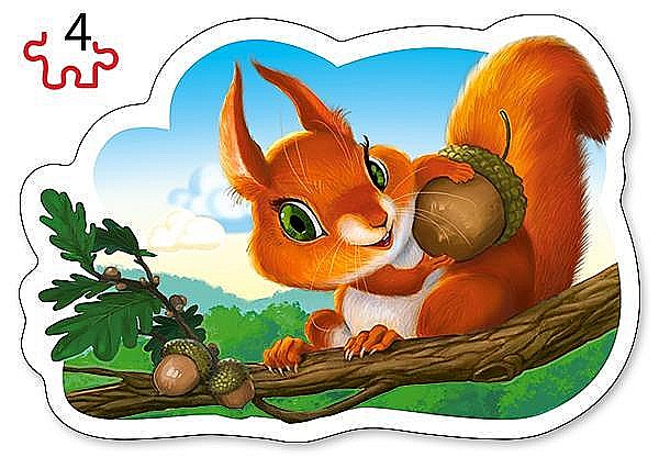 Puzzle 4 in 1 (3+4+6+9 piese) Animale din Padure 5079 [4]
