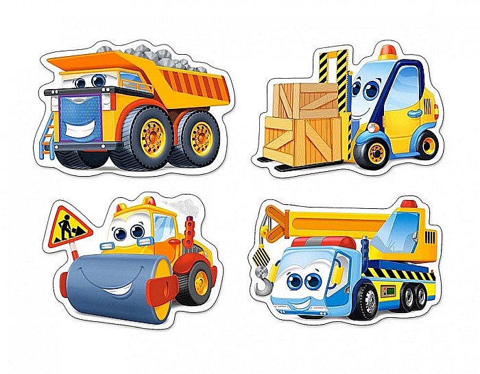 Puzzle 4 in 1 (3+4+6+9 piese) Funny Building Machines 5024 [2]