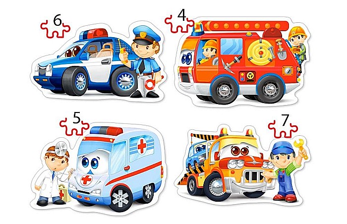 Puzzle 4 in 1 (4+5+6+7 piese) Rescue services 4393 [2]