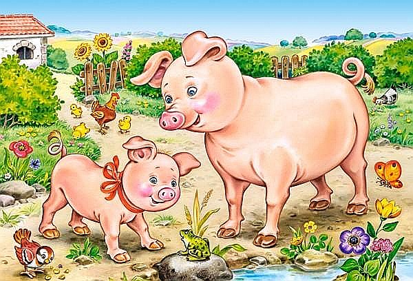 Puzzle 4 in 1 (8+12+15+20 piese) Animal Moms and Babies 4416 [6]