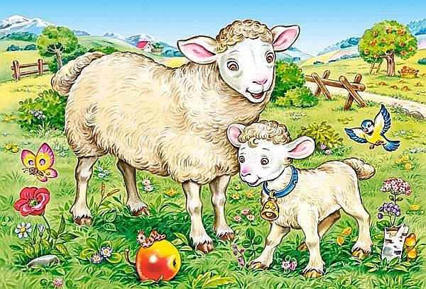 Puzzle 4 in 1 (8+12+15+20 piese) Animal Moms and Babies 4416 [3]