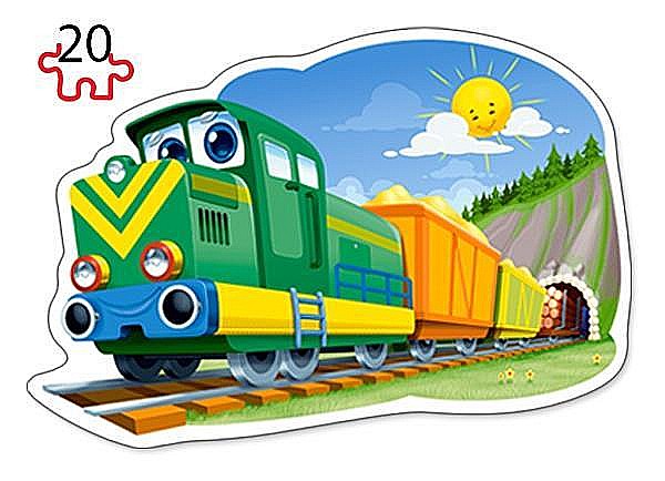Puzzle 4 in 1 (8+12+15+20 piese) Funny Trains 43033 [6]