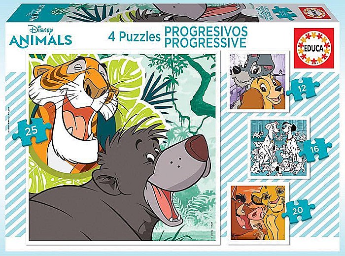 Puzzle 4 in 1 Disney Animals 2 18628 [1]
