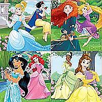 Puzzle 4 in 1 Disney Princess 17166 [2]