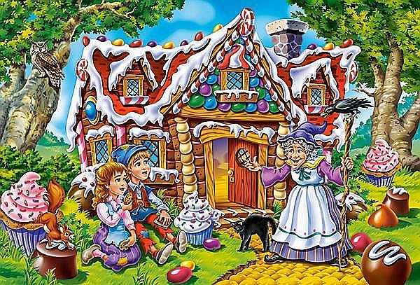Puzzle 40 piese MAXI Hansel and Gretel 040285 [2]