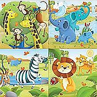 Puzzle 4x 12-25 piese Progressive Wild Animals 17147 [2]