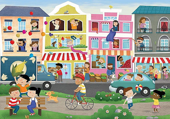 Puzzle 50 piese Detective Puzzle Busy Town 18894 EDUCA [2]