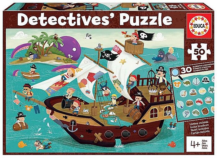 Puzzle 50 piese Detective Puzzle Pirates 18896 EDUCA [1]