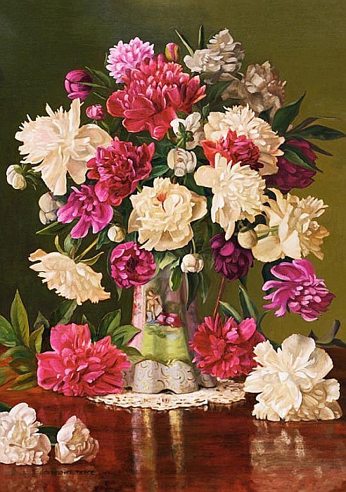 Puzzle 500 piese Beautiful Pheonies 53780 Castorland [2]