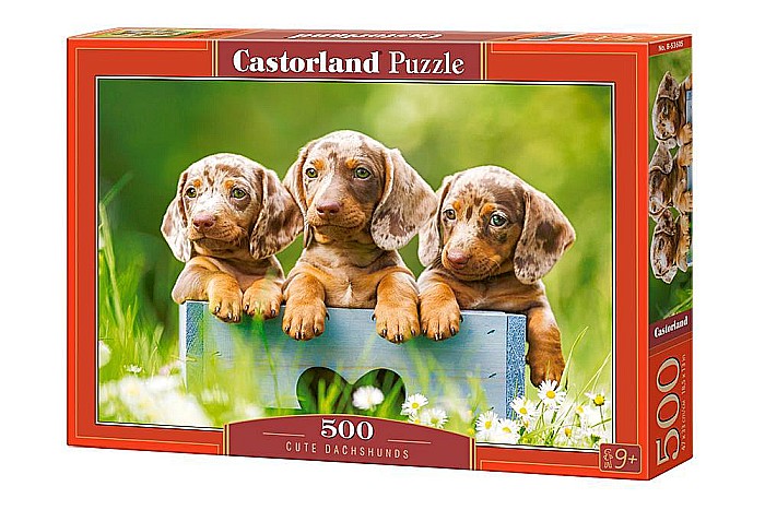 Puzzle 500 piese Cute Dachshunds Castorland 53605 [1]