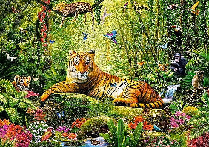 Puzzle 500 piese His Majesty, The Tiger 53711 Castorland [2]