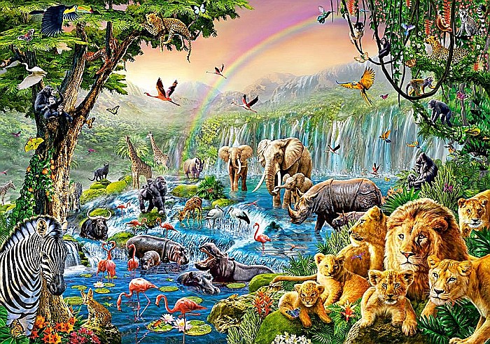 Puzzle 500 piese Jungle River 52141 [2]