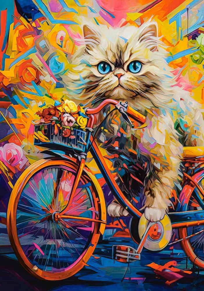 Puzzle 500 piese Kitten's Floral Ride 054015 Castorland [2]