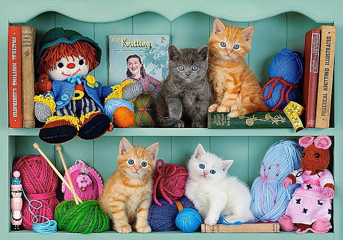 Puzzle 500 piese Kitten Shelves 53377 [2]
