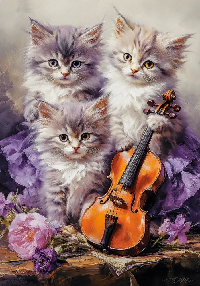 Puzzle 500 piese Musical Kittens 053988 Castorland [2]