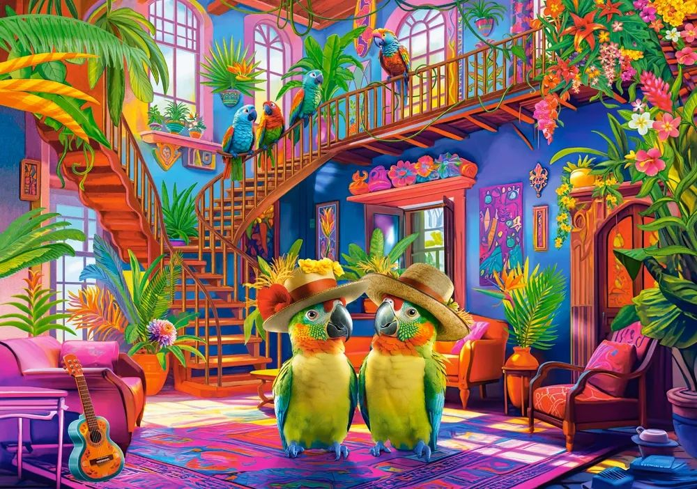Puzzle 500 piese Parrots in Paradise 053995 Castorland [2]