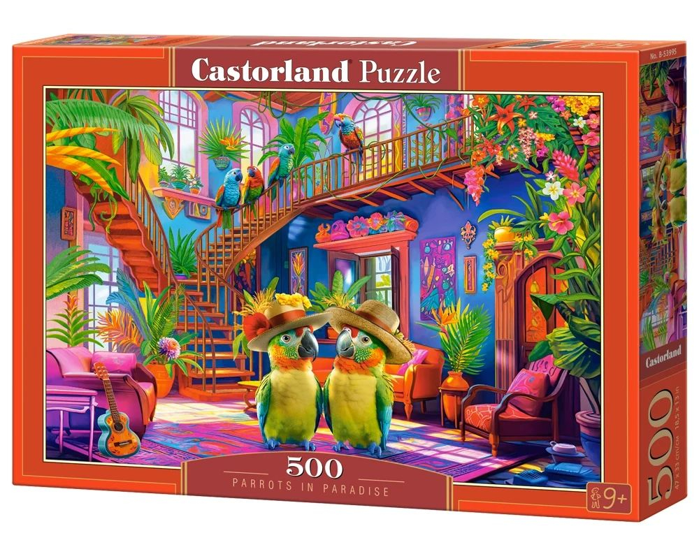 Puzzle 500 piese Parrots in Paradise 053995 Castorland [1]
