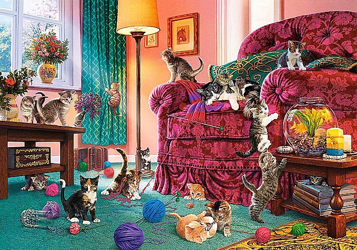 Puzzle 500 piese Pisicute Nazdravane 53254 [2]