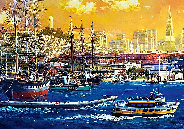 Puzzle 500 piese San Francisco Harbour 53735 Castorland [2]