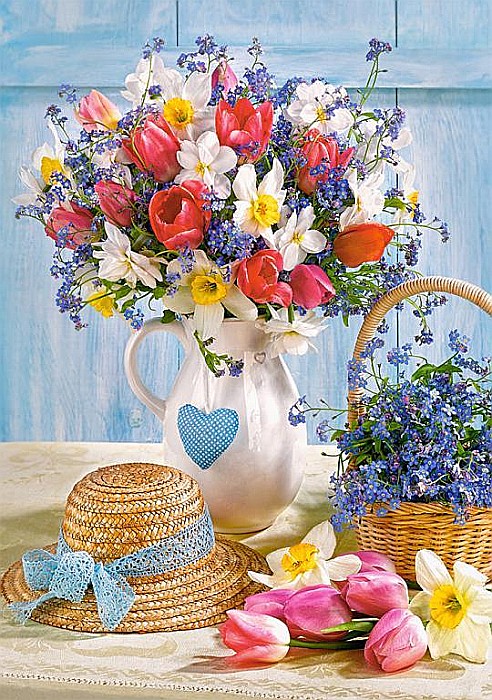 Puzzle 500 piese Spring in Flower Pot 53520 [2]