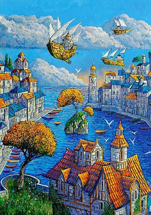 Puzzle 500 piese The Port Art Collection 53889 Castorland [2]