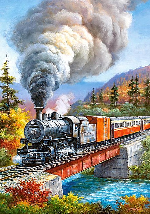 Puzzle 500 piese Train Crossing 53216 [2]