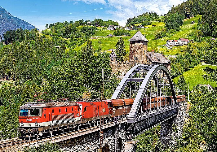 Puzzle 500 piese Tren pe Pod 52462 [2]