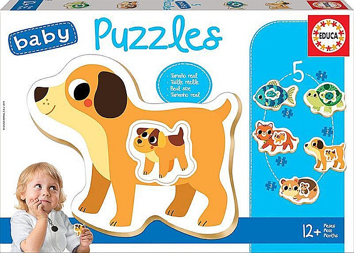 Puzzle 5x 2-4 piese Baby Pets 17573 [1]