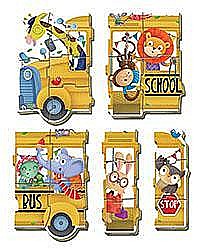 Puzzle 5x 2-5 piese Baby School Bus 17575 [3]