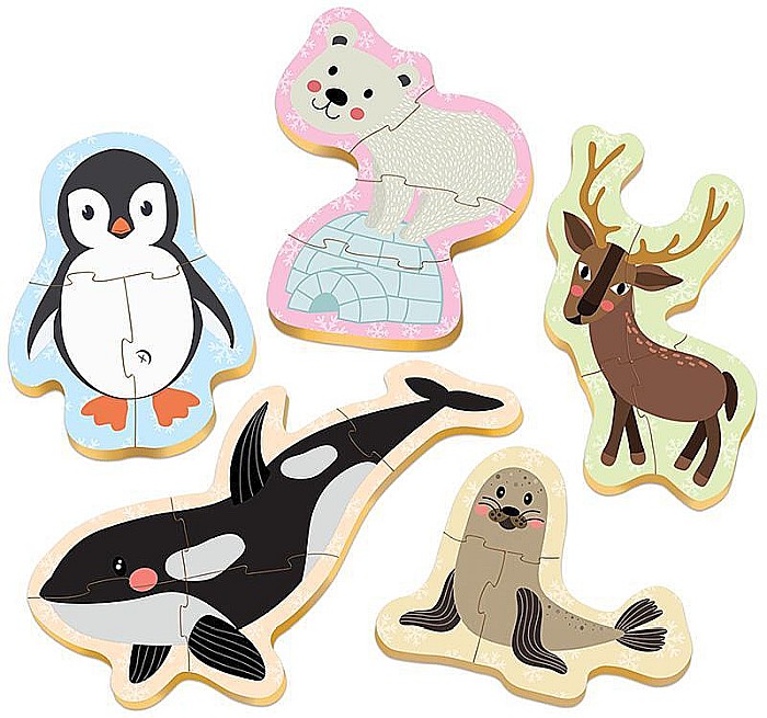 Puzzle 5x 2-5 piese Polar Animals 18588 [2]