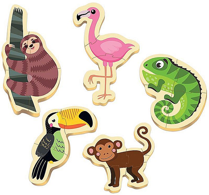 Puzzle 5x 2-5 piese Tropical Animals 18587 [2]