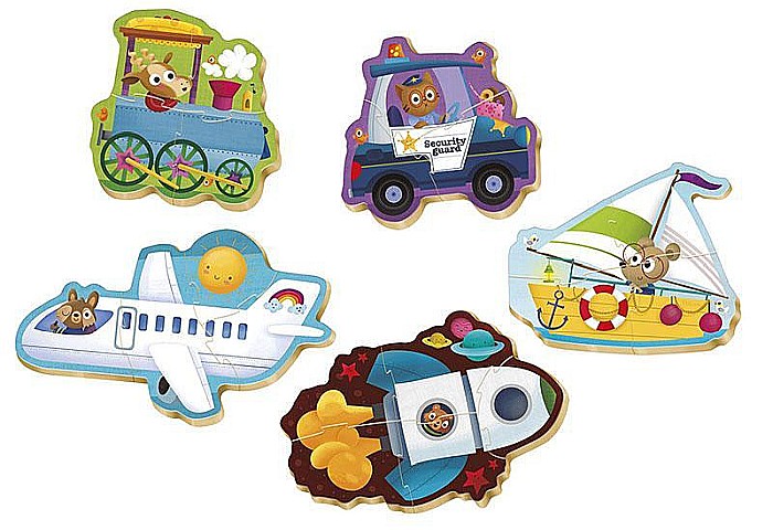Puzzle 5x 2-5 piese Vehicles II 18059 [2]